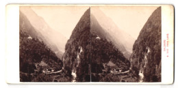 Stereo-Fotografie Alois Beer, Klagenfurt, Ansicht Salzburg, Pass Lueg  - Photos Stéréoscopiques