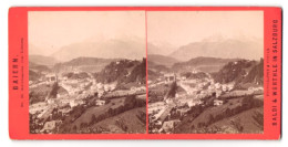 Stereo-Fotografie Baldi & Würthle, Salzburg, Ansicht Berchtesgaden, Blick Auf Die Stadt Vom Lokstein Aus Gesehen  - Stereo-Photographie