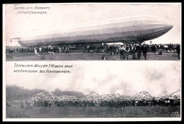 Zeppelin's Ankunft In Echterdingen - Nach Explosion - STRASBOURG 1908 -  - Dirigibili