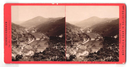 Stereo-Fotografie Würthle & Spinnhirn, Salzburg, Ansicht Aue Bei Schottwien, Blick Nach Dem Ort  - Stereoscopic