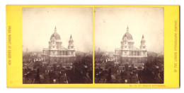 Stereo-Photo London Stereoscopic Co., London, Ansicht London, View To St. Paul`s Cathedrale  - Photos Stéréoscopiques