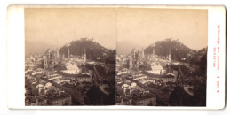 Stereo-Fotografie Alois Beer, Klagenfurt, Ansicht Salzburg, Blick Auf Die Stadt Vom Mönchsberg  - Photos Stéréoscopiques