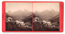 Stereo-Fotografie Würthle & Spinnhirn, Salzburg, Ansicht Rofen, Teilansicht Des Ortes Gegen Den Ramolkogl  - Fotos Estereoscópicas