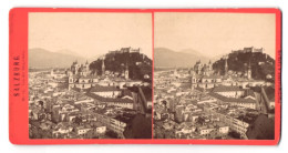 Stereo-Fotografie Unbekannter Fotograf, Ansicht Salzburg, Blick über Die Stadt Von Der Bürgerwehr  - Stereoscopio