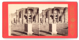 Stereo-Foto G. Sommer, Napoli, Ansicht Pompei, Teatro Tragico, Ruine  - Stereoscopic