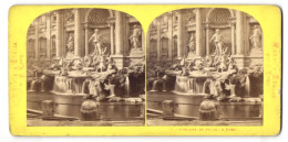 Stereo-Foto E. Lamy, Ansicht Rome, Fontaine De Trevi  - Photos Stéréoscopiques