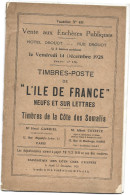 Brochure De Vente  1928  Ile De France 10 Pages Plus Photos / Couv Détachée - Auktionskataloge