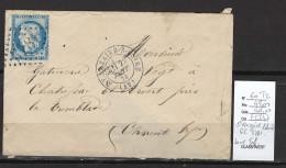 France - Lettre Yvert 60 - TYPE 2 - Saint Nazaire - GC3781 - 1874 - 1849-1876: Période Classique