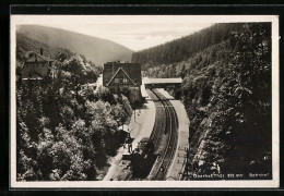 AK Oberhof / Th., Bahnhof, Lokomotive, Eisenbahn  - Oberhof