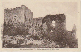 ENVIRONS  DE  BELLEY  (  01  )   RUINES  DU  CHÂTEAU  DE BEAURETOUR   - C  P  A   ( 24  / 4  /  150  ) - Castles
