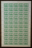 DDR 1843IdRWZL/I **, 1973, 10 Pf. Neptunbrunnen Im Bogen (50) Mit Kompletten Falschen Reihenwertzahlen Auf Linkem Seiten - Autres & Non Classés