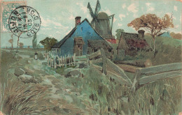 PEINTURES & TABLEAUX - La Campagne - Moulin - Ferme - Paysage - Carte Postale Ancienne - Paintings