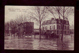 92 - INONDATION 1910 - ASNIERES - LE QUAI D'ASNIERES -  - Asnieres Sur Seine