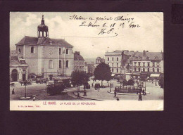 72 - LE MANS - PLACE DE LA RÉPUBLIQUE - ATTELAGE - ANIMÉE -  - Le Mans