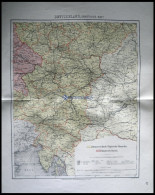 Deutschland, Südöstlicher Teil, Kolorierter Stahlstich Aus Meyers Hand-Atlas, 1875 - Sonstige & Ohne Zuordnung