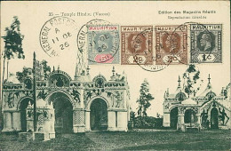 MAURITIUS / ILE MAURICE - TEMPLE HINDOU - VACOAS - EDIT. MAGASINS REUNIS - MAILED 1926 / STAMPS (12579) - Maurice