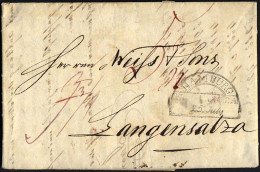 HAMBURG - THURN UND TAXISCHES O.P.A. 1826, HAMBURG F.TH.U.TAX.O.P.A., Segmentstempel Auf Forwarded-Letter Von London Nac - Préphilatélie