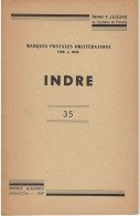 Les Marques Postales Et Oblitérations De L'Indre - 1959 - P Lejeune - Filatelia E Storia Postale