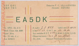 Ad9267 - SPAIN - RADIO FREQUENCY CARD  -  1954 - Radio