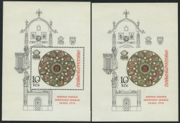 TSCHECHOSLOWAKEI Bl. 35A/B **, 1978, Blockpaar PRAGA, Pracht, Mi. 45.- - Otros & Sin Clasificación