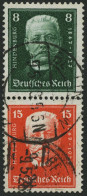 ZUSAMMENDRUCKE S 36 O, 1927, Hindenburgspende 8 + 15, Pracht, Mi. 40.- - Zusammendrucke