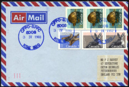 KANADA 1102,1105,1108 BRIEF, 1993, 1, 5 (2x) Und 3x 25 C. Säugetiere Auf Militärbrief Des Kanadischen Kontingentes Im Go - Storia Postale