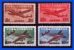 1953 - Cuba - Scott N C 75 -C 78 - MLH - Lujo - CU- 22 - Airmail