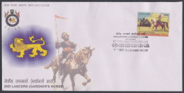 Inde India 2009 FDC 2nd Lancers, Gardner's Horse, Military, Army, Cavalry, Tank, Horses, First Day Cover - Sonstige & Ohne Zuordnung