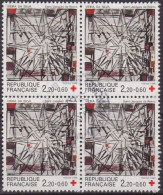 Croix Rouge - Eglise Saint Jacques, Reims - FRANCE - Vitrail De Viera Da Silva - N° 2449 - 1986 - Used Stamps