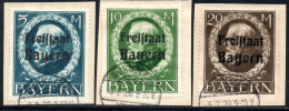 2972. GERMANY,BAVARIA,1919-1920 KING LUDWIG III HIGH VALUES ON FRAGMENTS - Oblitérés