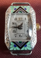 Petite Montre Femme Argent Ancienne Avec Email Superbe - Relojes De Joyas