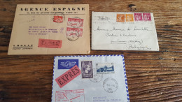 REF A2342  FRANCE OBLITERE COURRIERS EXPRESS FRANCE VERS ETRANGER BLOC - Collections