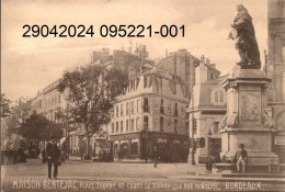 BORDEAUX. Cpa Pionnière -  Publicité De La Maison "BENTEJAC" Cours Tourny . (scans Recto-verso) - Bordeaux