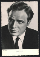 AK Schauspieler Marlon Brando Mit Ernstem Blick  - Attori