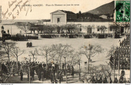 20. CPA - AJACCIO -  Place Du Diamant Un Jour De Revue - Soldats - 1909 - - Ajaccio