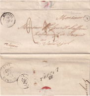 LETTRE. 16 DEC 1847. MELISEY. HAUTE SAONE. BOITE RURALE N = SERVANCE. CURSIVE 82/ Le Val D'Ajol - 1801-1848: Vorläufer XIX