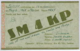 Ad9282 - SWEDEN - RADIO FREQUENCY CARD - 1948 - Radio