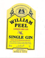 Etiquette WILLIAM PEEL: London Dry GIN - Single Gin Made With Fresh Botanicals - - Whisky