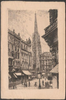 Carl Jander - Graben, Wien, 1917 - Handpressen-Kupferdruck AK - Vienna Center