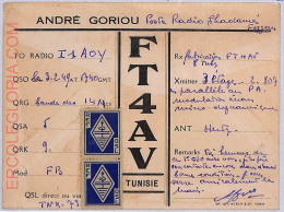 Ad9284 - TUNISIA - RADIO FREQUENCY CARD - 1949 - Radio