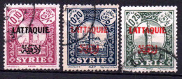 Lattaquié  - 1931 -  Tb De Syrie Surch - N° 1 à 3 - Oblit - Used - Oblitérés