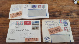 REF A2358  FRANCE OBLITERE COURRIERS EXPRESS FRANCE VERS ETRANGER BLOC - Collections