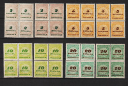 MiNr. 326, 327, 328, 329 **  Platten- Und Walzendruck - Unused Stamps