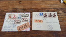 REF A2359  FRANCE OBLITERE COURRIERS EXPRESS FRANCE VERS ETRANGER BLOC - Collections