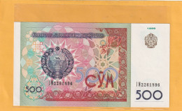 OUZBEKISTAN  .  500 CYM  .  1999   . N°  JN 2261896  .  2 SCANNES  .  BILLET ETAT LUXE - Oezbekistan