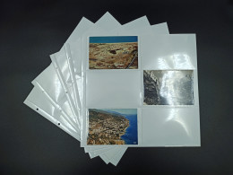 LOT 50 FEUILLES SAFE FOND BLANC POUR CPM / 6 CASES RECTO ET VERSO HORIZONTALES - Zonder Classificatie