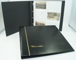 CLASSEUR ALBUM SAFE NOIR + 25 FEUILLES FOND BLANC POUR 300 CARTES POSTALES ANCIENNES OU MODERNE - 12 CASES - Non Classificati