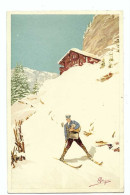 32444 - Carlo Pellegrini  Vouga N°118 Facteur à Skis Circulée 1912 - Sonstige & Ohne Zuordnung
