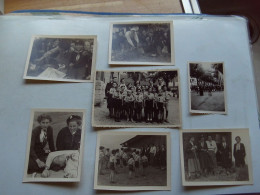 (Scoutisme - Photos Anciennes...) - Lot De 7 Documents Photo. Fête Et Camp  "Groupe Coeur Vaillant Charles Foucault" - Scouting