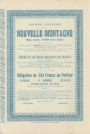 Obligation De 1901- Société Anonyme  De La Nouvelle-Montagne - Blanco - EF - Mines